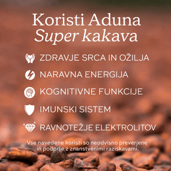 Aduna-Super-kakav-koristi Aduna Super Kakao – premium 100 % kakao u prahu, 275 g