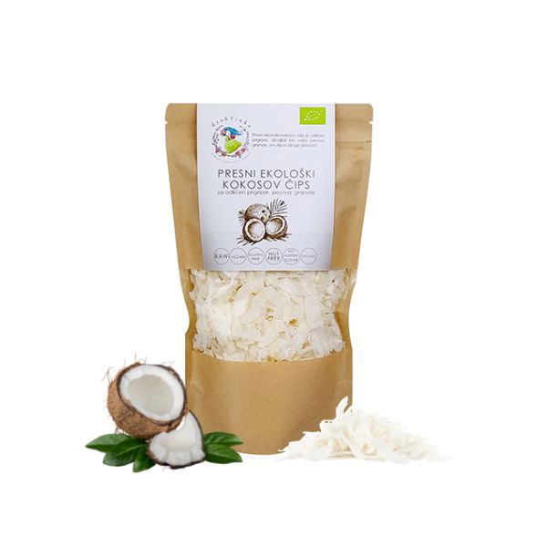 kokosov cips Svježi organski čips od kokosa 180g