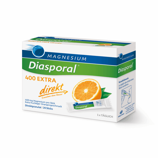 Magnesium-Diasporal 400 Extra Direct, okus naranče, 20/50 vrećica