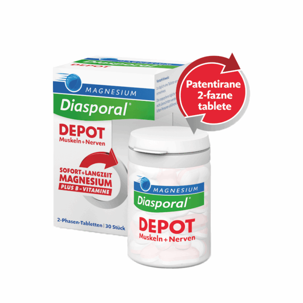 Magnezij-Diasporal Depot, mišići + živci, 30 tableta