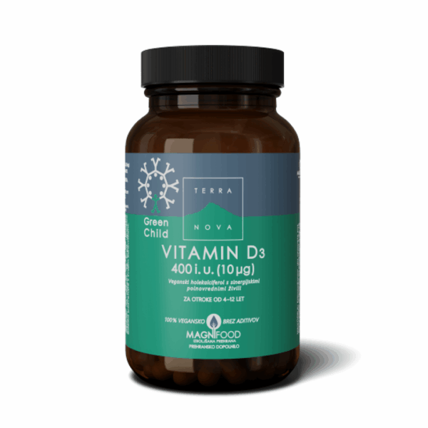 Terranova Vitamin D3 400 IU za djecu kompleks, 50 kapsula