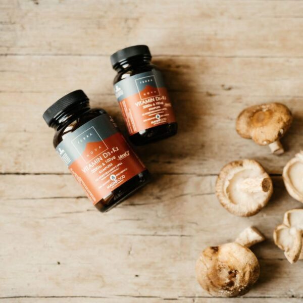 Terranova Vitamin D3 2000 IU + K2 100 μg kompleks, 50 kapsula