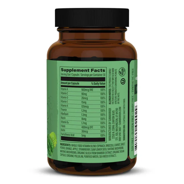 Sunwarrior multivitamini na biljnoj bazi, 30 kapsula