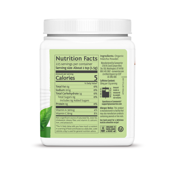 Sunwarrior organska matcha - japanski zeleni čaj u prahu, 337,5 g
