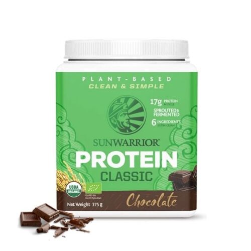 Sunwarrior Classic rastlinski proteini - Čokolada, 375 g
