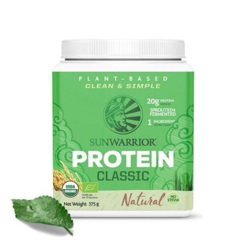 Sunwarrior Classic rastlinski proteini - Naravni, 375 g