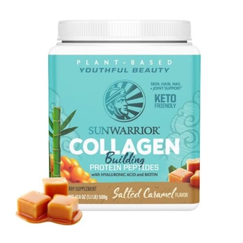 Sunwarrior rastlinski kolagen gradniki, okus slana karamela – prehransko dopolnilo, 500 g