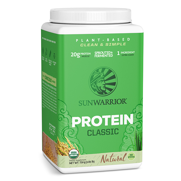 Sunwarrior Classic rastlinski proteini - Naravni, 750 g